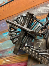 Load image into Gallery viewer, Christian theme Pieces of the Heart reclaimed metals welded sculpture handcrafted by Artist Tammy Lee