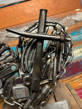 Load image into Gallery viewer, Christian theme Pieces of the Heart reclaimed metals welded art sculpture handcrafted by Artist Tammy Lee