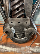 Load image into Gallery viewer, Cow head reclaimed metals scrap metal art handcrafted by Artist Tammy Lee