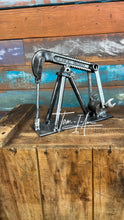 Load image into Gallery viewer, Oilfield Pump Jack welded reclaimed metals art piece, desktop size, handcrafted by Tammy Lee
