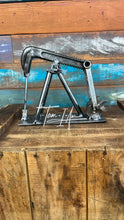 Load image into Gallery viewer, Oilfield Pump Jack welded reclaimed metals art piece, desktop size, handcrafted by Tammy Lee
