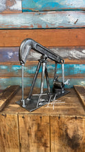 Load image into Gallery viewer, Oilfield Pump Jack welded reclaimed metals art piece handcrafted by Tammy Lee
