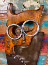 Load image into Gallery viewer, Handsaw owl reclaimed metals welded art handcrafted by Artist Tammy Lee
