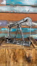 Load image into Gallery viewer, Oilfield Pump Jack welded reclaimed metals art piece handcrafted by Tammy Lee
