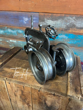 Load image into Gallery viewer, C-clamp Tractor (unpainted) reclaimed and repurposed metals for tractor enthusiasts
