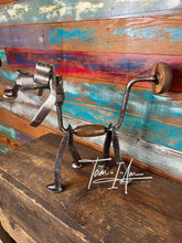 Load image into Gallery viewer, Junkyard Dog repurposed reclaimed metals art piece
