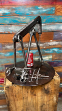 Load image into Gallery viewer, Large Oilfield Pump Jack upcycled art piece reclaimed metals (SHIPPING NOT AVAILABLE, MUST PICK UP)
