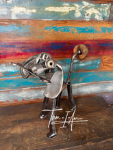 Load image into Gallery viewer, Junkyard Dog repurposed reclaimed metals art piece
