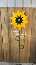 Load image into Gallery viewer, Garden Flower repurposed retired farm parts welded metal art handcrafted by Tammy Lee (LOCAL PICKUP ONLY)
