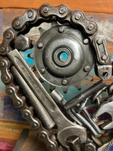 Load image into Gallery viewer, Pieces of the Heart reclaimed metals welded sculpture handcrafted by Artist Tammy Lee
