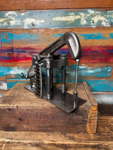 Load image into Gallery viewer, Oilfield Pump Jack - scrap metal desktop piece upcycled from retired and broken tools
