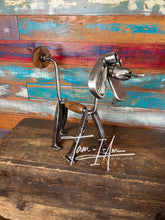 Load image into Gallery viewer, Junkyard Dog repurposed reclaimed metals art piece
