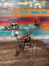 Load image into Gallery viewer, Junkyard Dog repurposed reclaimed metals art piece
