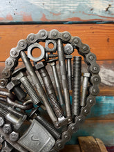 Load image into Gallery viewer, Pieces of the Heart scrap metal art
