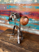 Load image into Gallery viewer, Junkyard Dog repurposed reclaimed metals art piece
