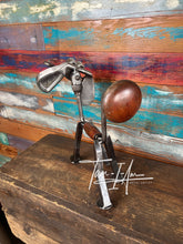 Load image into Gallery viewer, Junkyard Dog repurposed reclaimed metals art piece
