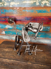 Load image into Gallery viewer, Junkyard Dog repurposed reclaimed metals art piece
