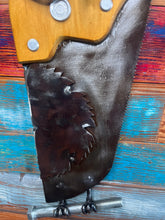 Load image into Gallery viewer, Handsaw Owl Metal Art wall hanging repurposed scrap metals
