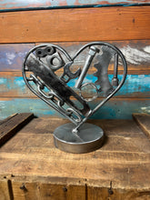 Load image into Gallery viewer, Mini Pieces of the Heart welded metal art piece handcrafted by artist Tammy Lee

